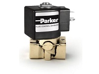 Parker 2-Way Brass Valve 1/4 Inch Direct Acting DIN Coil