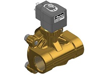 Parker 24 Series - High Flow General Purpose Solenoid Brass Valve - DIN Coil