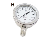 Model H Gauge - 1/2" NPT Standard Bottom Connection