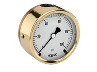 NOSHOK - 300 Series Gauge - Brass -Back Connection