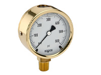 NOSHOK - 300 Series Gauge - Brass -Bottom Connection