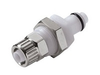 Panel Mount Ferruleless Polytube Fitting, PTF Insert - PLC Series