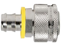 Rectus Series Nickle Plated Steel Coupler - Push-lok Hose Barb