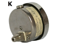 Model K Gauge - 1/4 NPT Lower-Back Connection