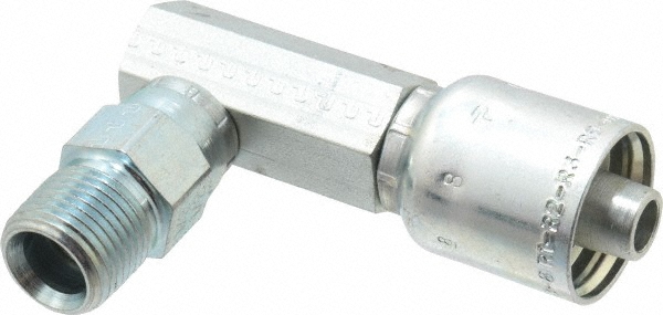 Parkrimp Permanent Male NPTF Pipe - Swivel - 90° Elbow 43 Series 11L43