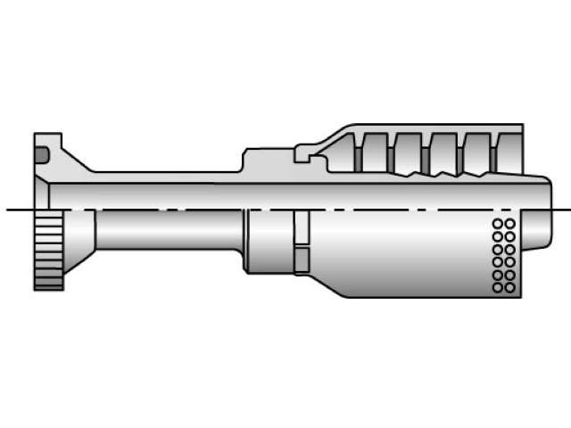 Parkrimp Permanent SAE Code 61 Flange Head - Straight (5,000 psi) 73 Series 14A73