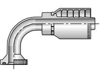 Parkrimp Permanent SAE Code 61 Flange Head - 90° Elbow - (5,000 psi) 78 Series 14N78
