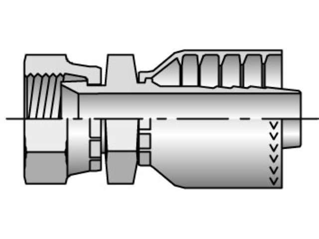 Parkrimp Permanent Female Seal-Lok - Swivel - 90° Elbow - Long Drop 71 Series 1FU71