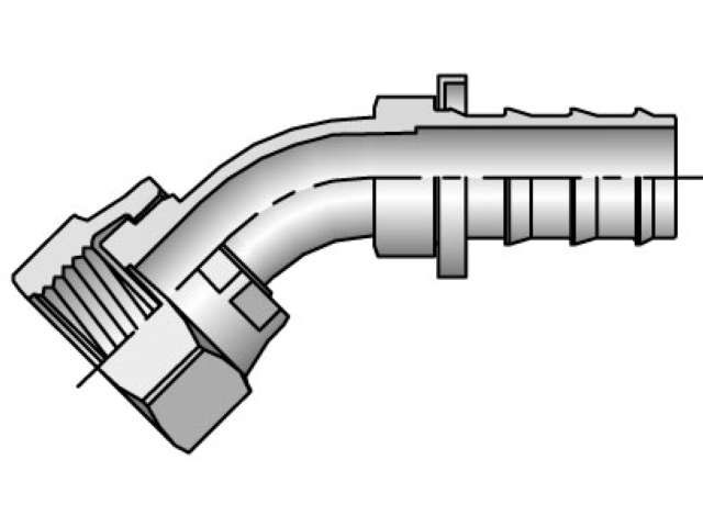 Push-Lok Barbed Female Seal-Lok - Swivel - 45° Elbow 82 Series 3J782