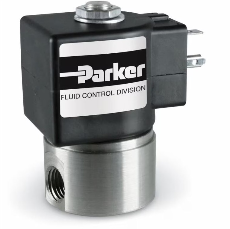 Parker 2-Way Stainless Steel Valve 1/4 Inch DIN Coil