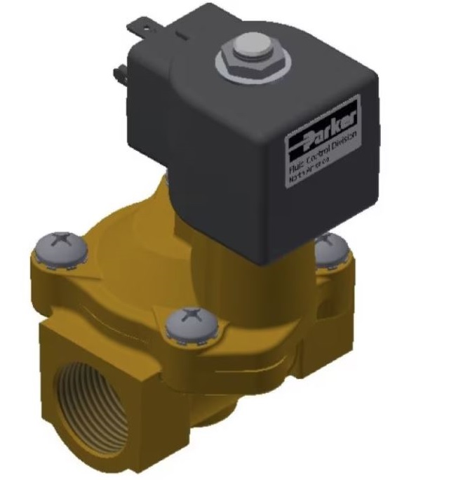 Parker 2-Way Brass Valve DIN Mechanical