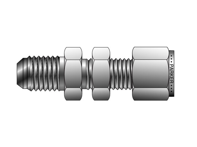 A-LOK 37° Tube 37° Flare Bulkhead Connector - XABC