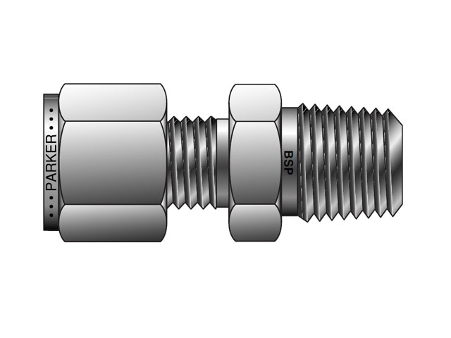 A-LOK Inch Tube BSPT Male Connector - MSC