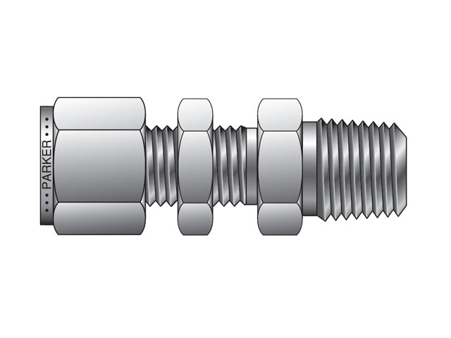 CPI Inch Tube NPT Male Bulkhead Connector - FH2BZ