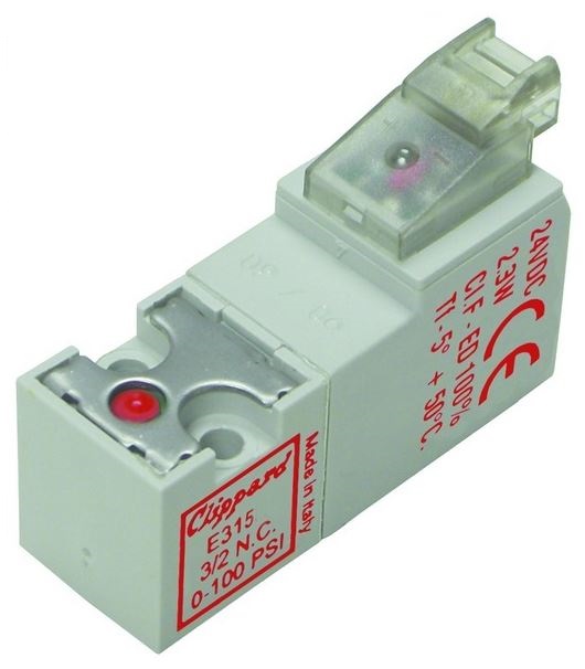 In-Line Connector with LED 3/2 Normally-Closed