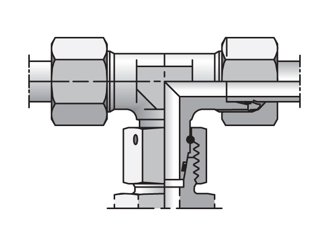 EO/EO-2 Tee, Swivel Nut Branch - ET