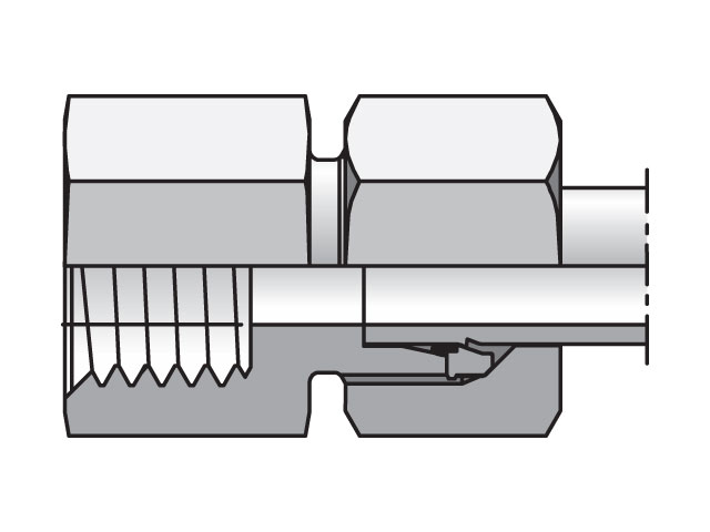 EO/EO-2 Straight, Female Connector - GAI-M