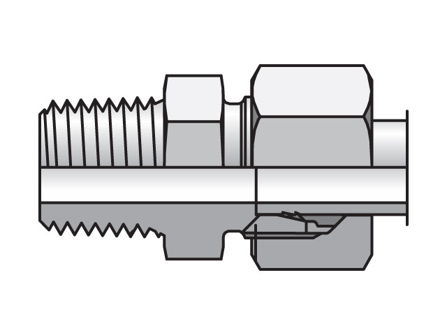 EO/EO-2 Straight, Male Connector - GE-NPT