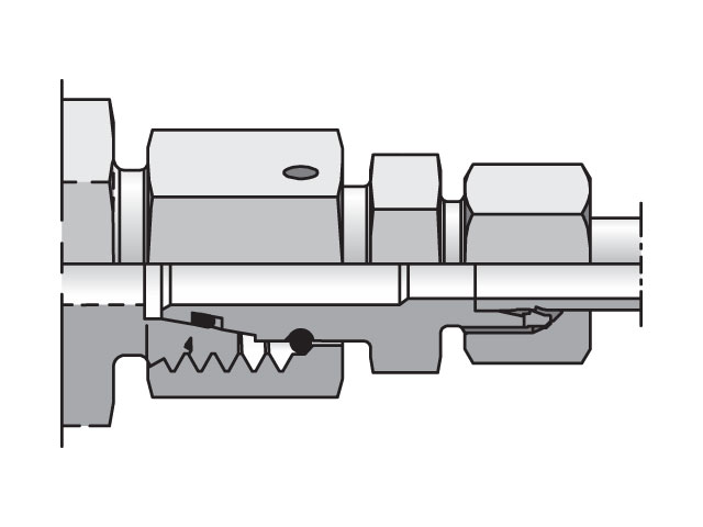 EO/EO-2 Straight Swivel, Tube End Reducer - RED