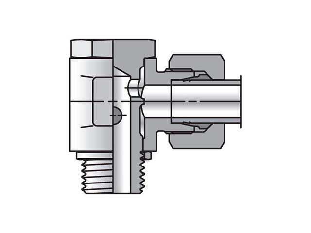 EO/EO-2 90° Elbow, Banjo - 24° Flareless / Metric Parallel EO/EO-2 90° Elbow, Banjo - SWVE-M