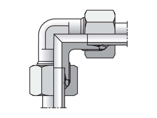 W25SCF EO/EO-2 90° Elbow, Union - W