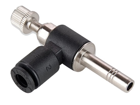 Tube to Tube Push-to-Connect Flow Control Valve Prestolok Plug-In Miniature Banjo Flow Control - Meter Out - FCMSP731