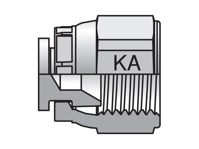 Komatsu® 30° Flare Metric Thread FNMKA