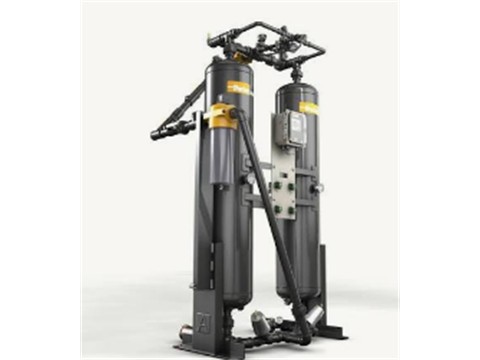 Parker Airtek TW Series Heatless Twin Tower Desiccant Air Dryers remove contaminants in compressed air systems using Pressure Swing Adsorption (PSA) technology. Pressure dewpoint of -40°F (-40°C) and flowrate of 10 - 6000 scfm depending on model. Heatless Desiccant Air Dryer - TW Series