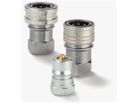 Parker quick coupling system with ISO 7241-1 series B profile and body size 1/4" up to 1" for applications up to 400 bar. Hydraulic quick coupling - ISO B Profile - IB series