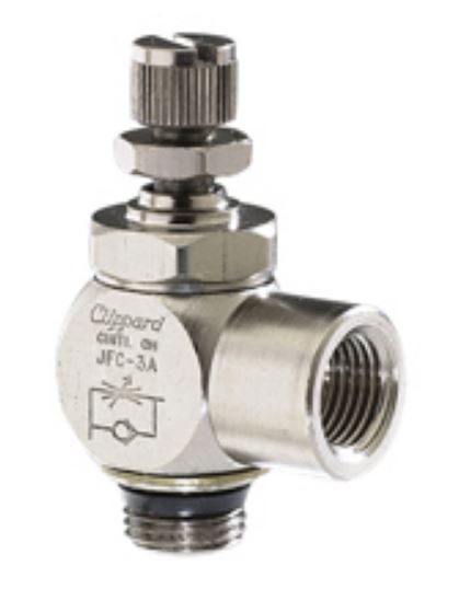 Adjustable Flow Control Valve 1/8" NPT Valve, Knurled Knob