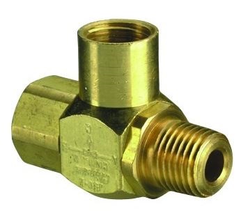J-Series Shuttle Valve, 1/4” Female Out, 1/4” Male In, 1/4” Female In