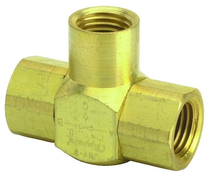 J-Series Shuttle Valve, 1/4” Female Out, 1/4” Female Ins