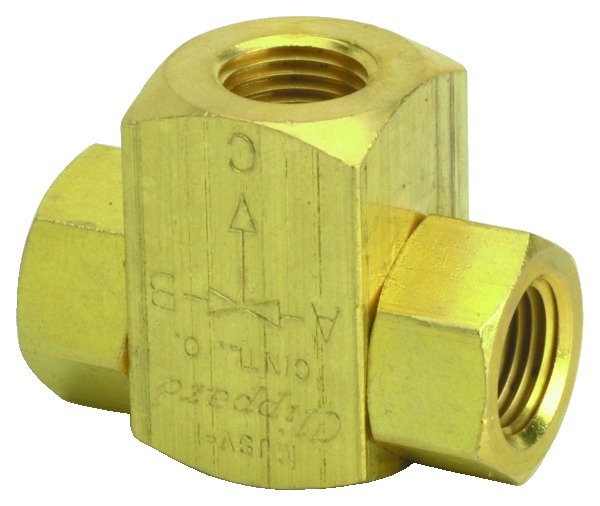 Poppet Type Shuttle Valve, 1/8" NPT