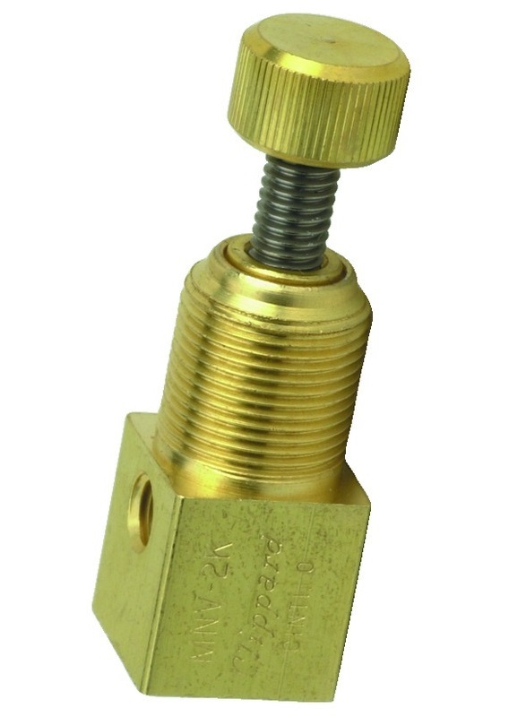 #10-32 Knurled Knob 5° Needle Valve, #10-32 Knurled Knob