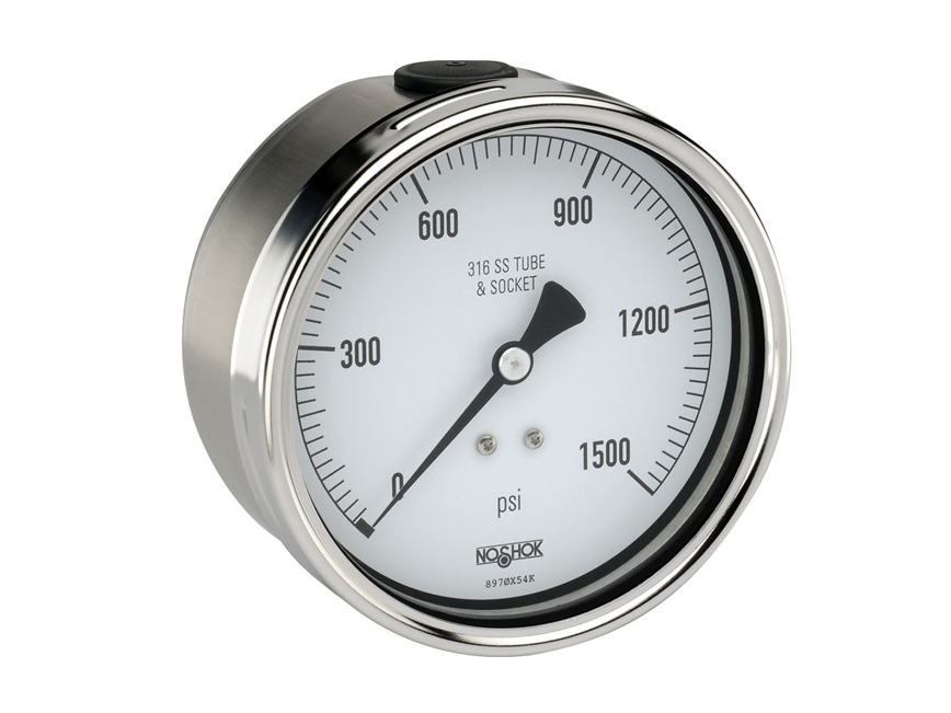 NOSHOK - 400 Series Gauge - All SS - Dry/Fillable - Back Connection