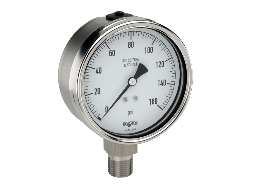 NOSHOK - 400 Series Gauge - All SS - Dry/Fillable - Bottom connection