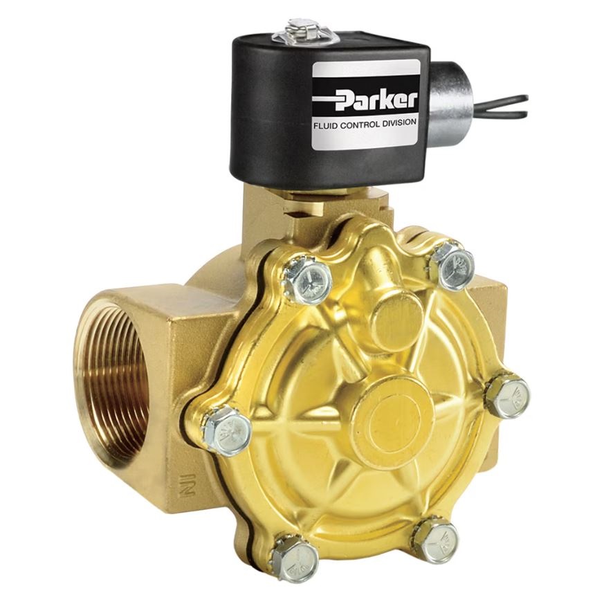 Parker 24 Series - High Flow General Purpose Solenoid Brass Valve