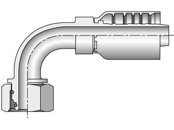 Parkrimp Permanent Female Metric S - Swivel - 90° Elbow (Ball Nose) 77 Series 11C77