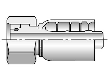 Parkrimp Permanent Female Metric S - Swivel - Straight (24° Cone with O-Ring) 77 Series 1C977