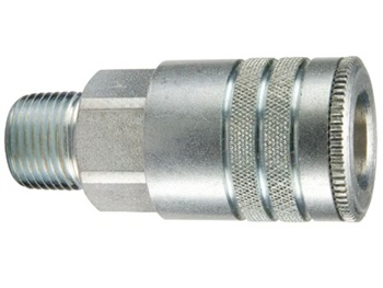 Pneumatic Manual Connect Industrial Interchange 20 Series Steel Coupler - Male Pipe