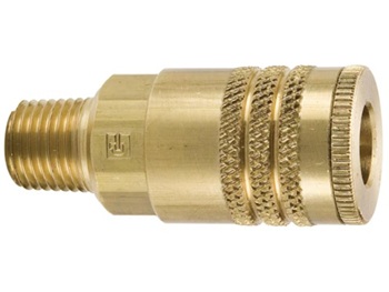 50 Series Pneumatic Manual Connect ARO Interchange Brass Male Pipe Thread 50 Series Brass Coupler - Male Pipe