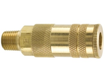 70 Series Pneumatic Manual Connect Lincoln Interchange Brass Male Pipe 70 Series Brass Coupler - Male Pipe