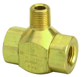 J-Series Shuttle Valve, 1/8” Male Out, 1/8” Female Ins