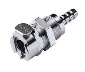 Coupling Body (sold in 10 pack only) Panel Mount Hose Barb Body - LC Series