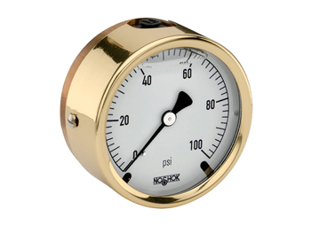 NOSHOK - 300 Series Gauge - Brass -Back Connection