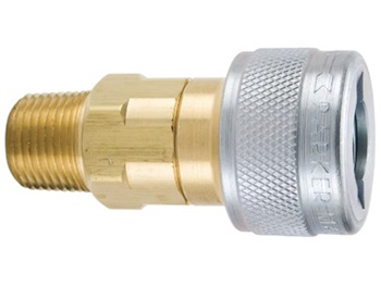 TL Series Twist-Lock Pneumatic Push-to-Connect Schrader Brass Coupler Male Pipe TL Series Brass Coupler - Male Pipe
