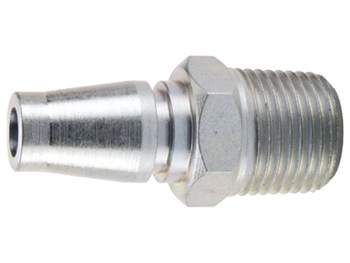 TL Series Twist-Lock Pneumatic Push-to-Connect Schrader Steel Coupler Male Pipe TL Series Steel Nipple - Male Pipe