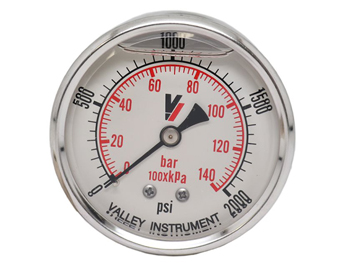 2240GXB10000 Valley Industries - 40 series - Back Mount - Liquid Filled - Connection