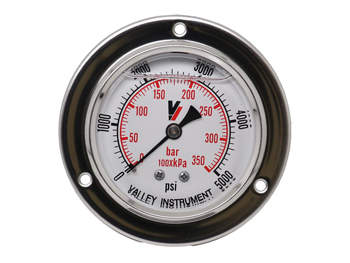 0340GXBVAC100 Valley Industries - 40 series - Front Mount - Liquid Filled - Connection